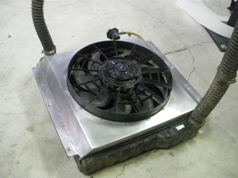 FJ40 radiator and Taurus Fan with Custom Aluminum Shroud, 250 Shipped